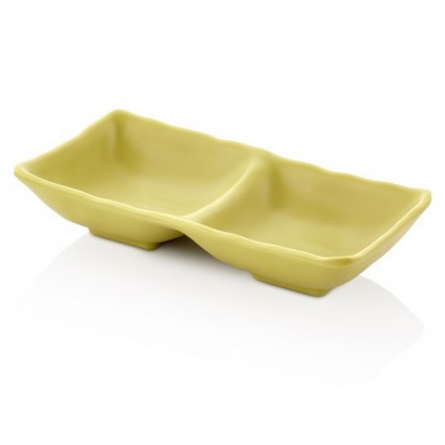 Соусник TERRA PIS. GREEN 17,5 х 8,7 см, h 3,4 см, 2х68 мл