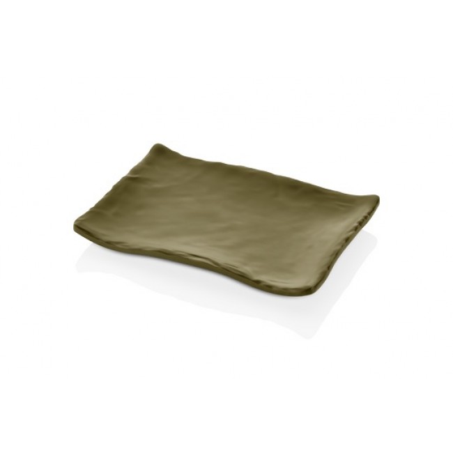 Тарелка сервировочная прямоугольная TERRA KHAKI   19 × 13,5 см, h 2,1 см